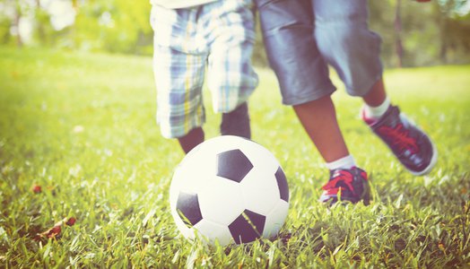 African Children Playing Exercise Football Concept