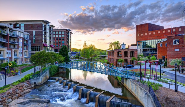 Falls Park in Greenville, South Carolina, USA